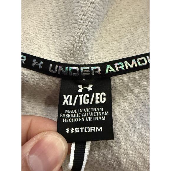 Under Armour Womens Cream X-Storm Waffled Full Zip Hooded Sweatshirt Size XL - Picture 6 of 10